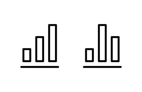 Growing graph Icon vector illustration. Chart sign and symbol. diagram icon Illustrazione stock