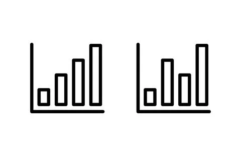 Growing graph Icon vector illustration. Chart sign and symbol. diagram icon Illustrazione stock