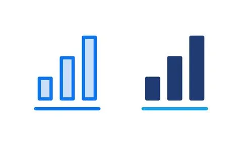 Growing graph Icon vector illustration. Chart sign and symbol. diagram icon Stock Illustration
