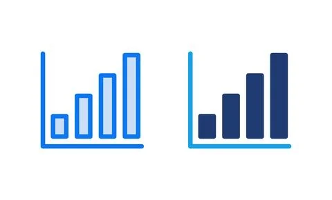 Growing graph Icon vector illustration. Chart sign and symbol. diagram icon 스톡 일러스트