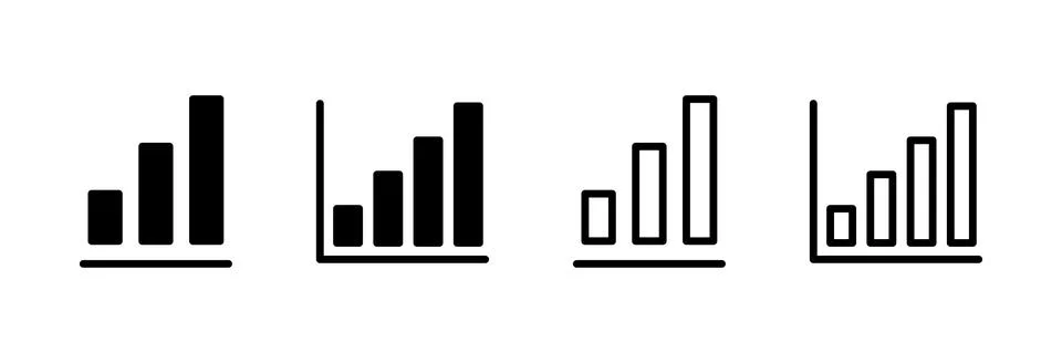 Growing graph Icon vector illustration. Chart sign and symbol. diagram icon Stock Illustration