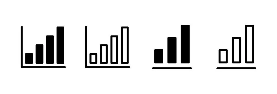 Growing graph Icon vector illustration. Chart sign and symbol. diagram icon Stock Illustration