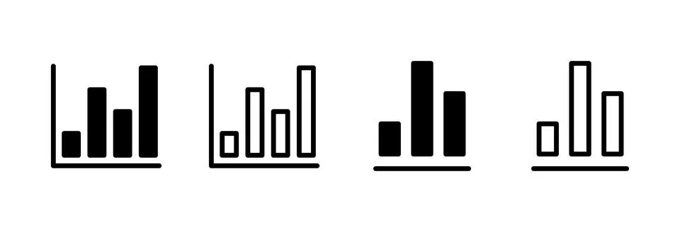 Growing graph Icon vector illustration. Chart sign and symbol. diagram icon Stock Illustration