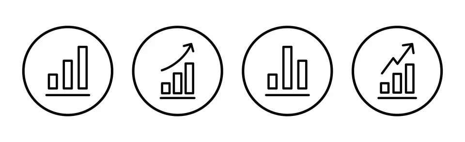 Growing graph Icon vector illustration. Chart sign and symbol. diagram icon Stock Illustration