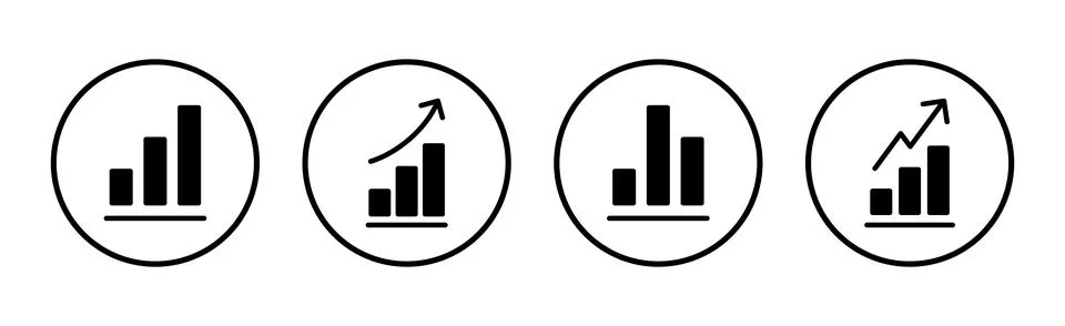 Growing graph Icon vector illustration. Chart sign and symbol. diagram icon Stock Illustration