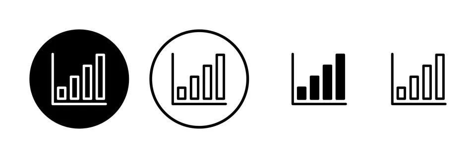 Growing graph Icon vector illustration. Chart sign and symbol. diagram icon イラスト素材