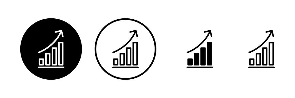 Growing graph Icon vector illustration. Chart sign and symbol. diagram icon イラスト素材