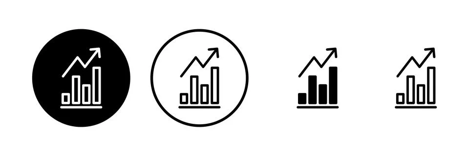 Growing graph Icon vector illustration. Chart sign and symbol. diagram icon Stock Illustration