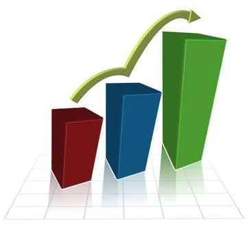 Growing graph Stock Illustration