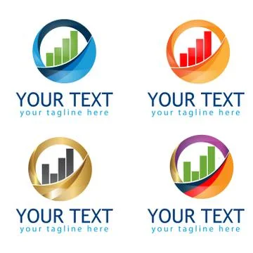 Growing graph simbol Stock Illustration