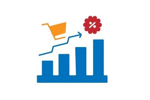 Growing graph simple icons set. Vector illustration Illustrazione stock