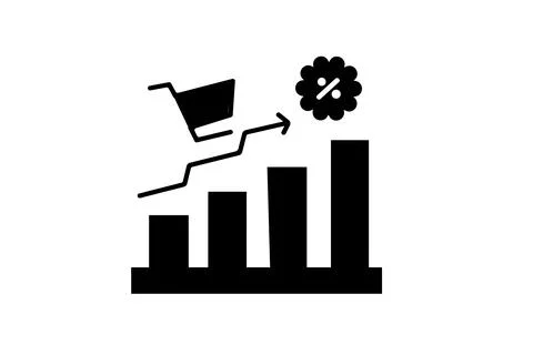 Growing graph simple icons set. Vector illustration Illustrazione stock