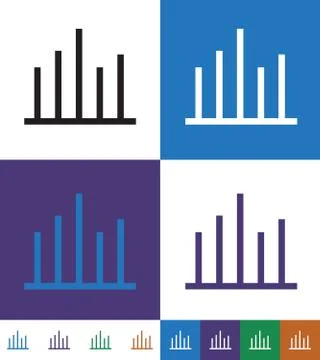 Growing Graph Vector Icon In Thin Line Style Stock Illustration