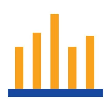 Growing Graph Vector Icon In Thin Line Style Stock Illustration