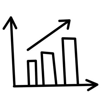 Growing graphic icon, vector Stock Illustration