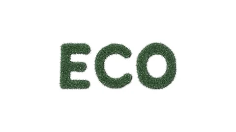 Growing Grass Eco Text Video stock 101447882