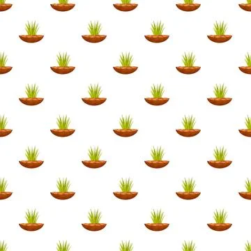 Growing grass sprout pattern symbolizing environmental care Stock Illustration