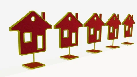 Growing homes Stock Footage 106209420