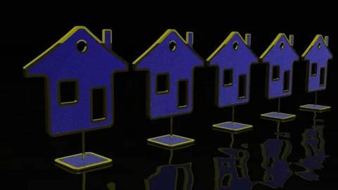 Growing homes Stock Footage 106306197