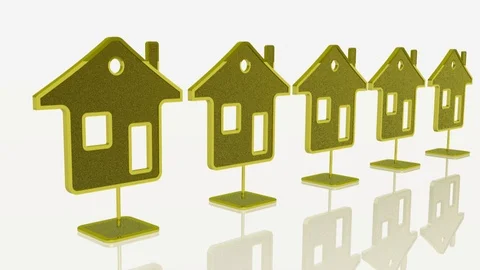 Growing homes Stock Footage 106634994