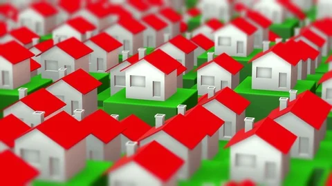 Growing housing markets Stock Footage