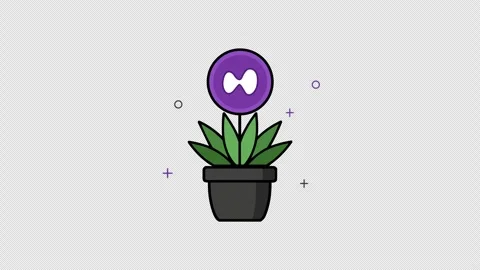 Growing Hyperliquid Crypto Plant Concept Animation Stock Footage 340490859