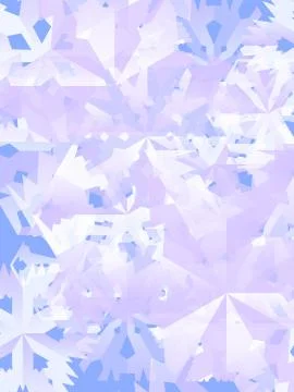 Growing ice crystals Stock Illustration