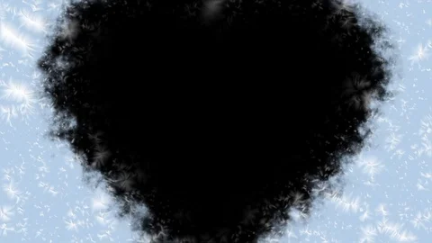 Growing ice on screen wipe transition with alpha in the shape of a heart Stock Footage 70824650