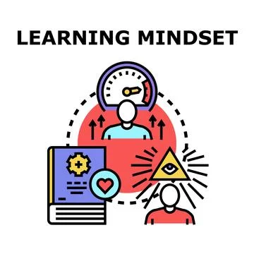 Growing learning mindset for personal and professional development Stock Illustration