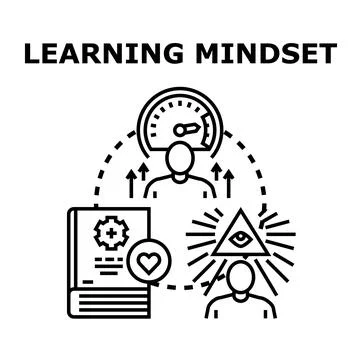 Growing learning mindset for personal and professional development Stock Illustration