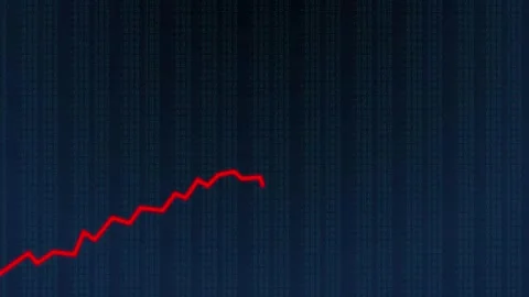 Growing line chart graph business development competition concept animation.. Видео 330380934