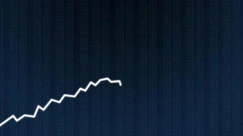 Growing line chart graph business development competition concept animation.. Stock Footage 330380936