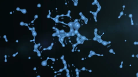 Growing liquid molecule bubbles. Stock Footage 104053035