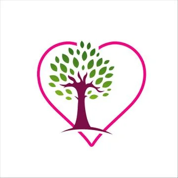 Growing love logo vector icon sign of Keep Love strong ever graphic design Stock Illustration