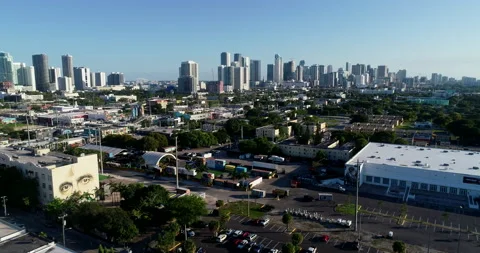 Growing Miami skyline from Edgewater Stock Footage 231734415