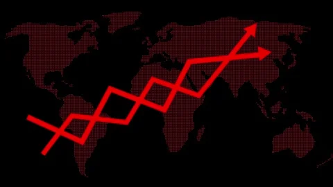 Growing Minimal Arrow Bar Animation with Clean Modern Business Growth Concept Stock Footage 337006576