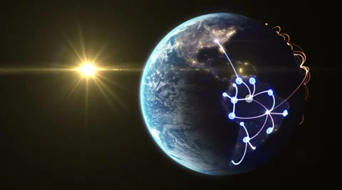 Growing network across the world. beautiful 3d animation Stock-Footage 38879093