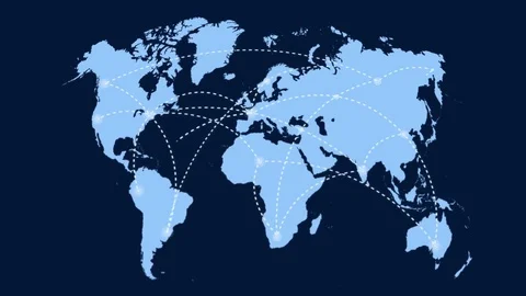 A growing network across the world Stock-Footage 75005469