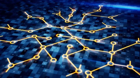 Growing network communication concept animation Stock Footage 36222201