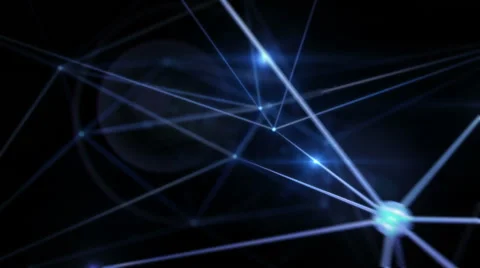 Growing network connections. Loopable. Blue-Silver. 2 in 1. Stock Footage 54839102