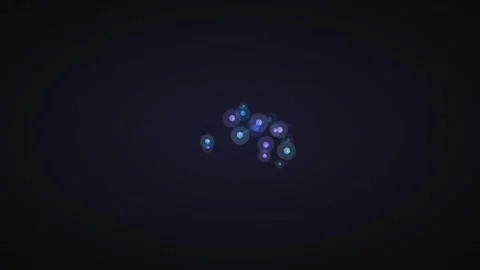 Growing Network Dots &amp; Lines Loop - Dark Blue Purple Data Backdrop Stock Footage 341567962