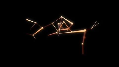 Growing network of nodes and edges. Stock Footage 300442304