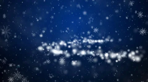 Growing New Year tree with falling snowflakes and stars Stock Footage 33562250