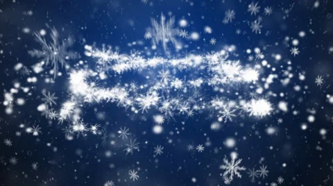 Growing New Year tree with falling snowflakes and stars Video stock 33675514