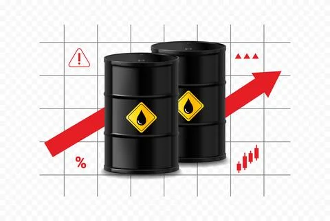 Growing Oil Prices Concept Template Stock Illustration