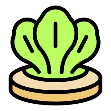Growing pak choi on hydroponic system icon, vegetable growing in water Stock Illustration