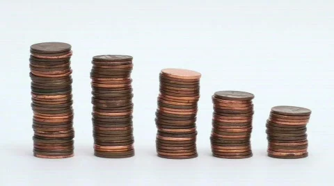 Growing penny stacks - HD  스톡 동영상 459203