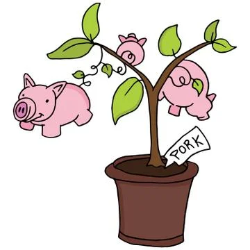 Growing pigs Stock Illustration