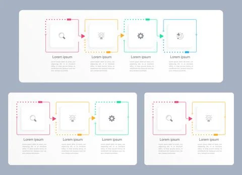 Growing plan infographic chart design template set Illustrazione stock