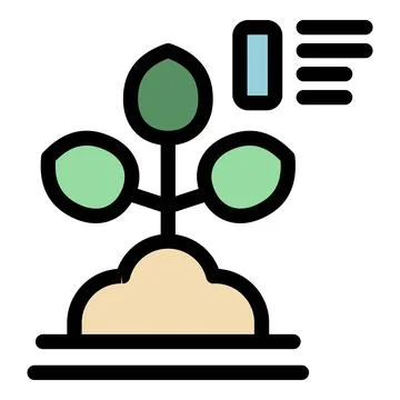 Growing plant with data analysis chart representing sustainable agriculture.. Stock Illustration